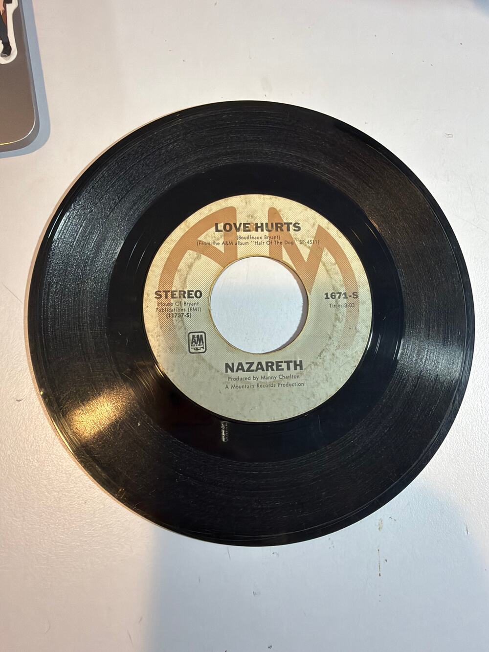 Nazareth Love Hurts/Hair of the Dog 45 RPM